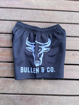 KIDS Black & White Footy Shorts