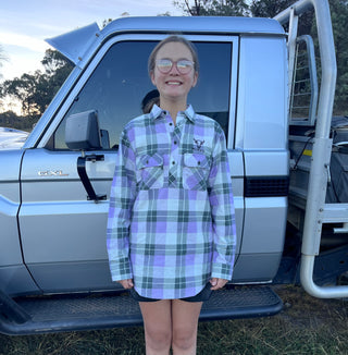 KIDS Purple Flannie