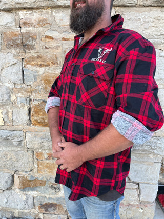 Red & Black Flannie