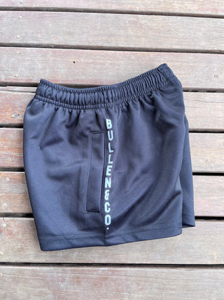 KIDS Black & White Footy Shorts