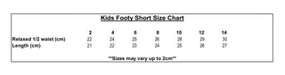 KIDS Blue & Black Footy Shorts