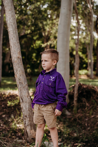 Kids Work Shirt PURPLE